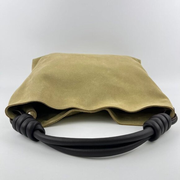 Loewe Anagram Flamenco Hobo Tote Beige Suede Vintage - Picture 12 of 16